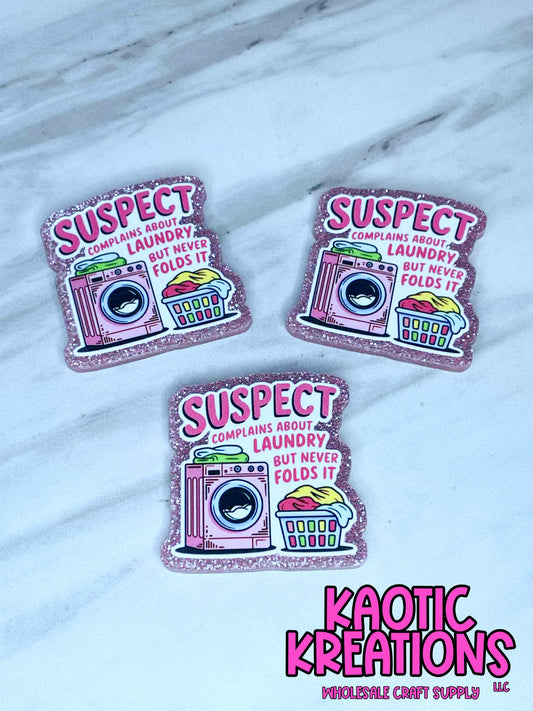 FLATBACK ACRYLIC SUSPECT COMPLAINS ABOUT LAUNDRY F337 (1ct)