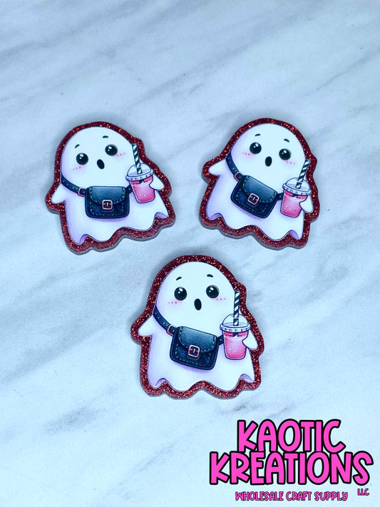 FLATBACK ACRYLIC CUTE GHOST F384 (1ct)