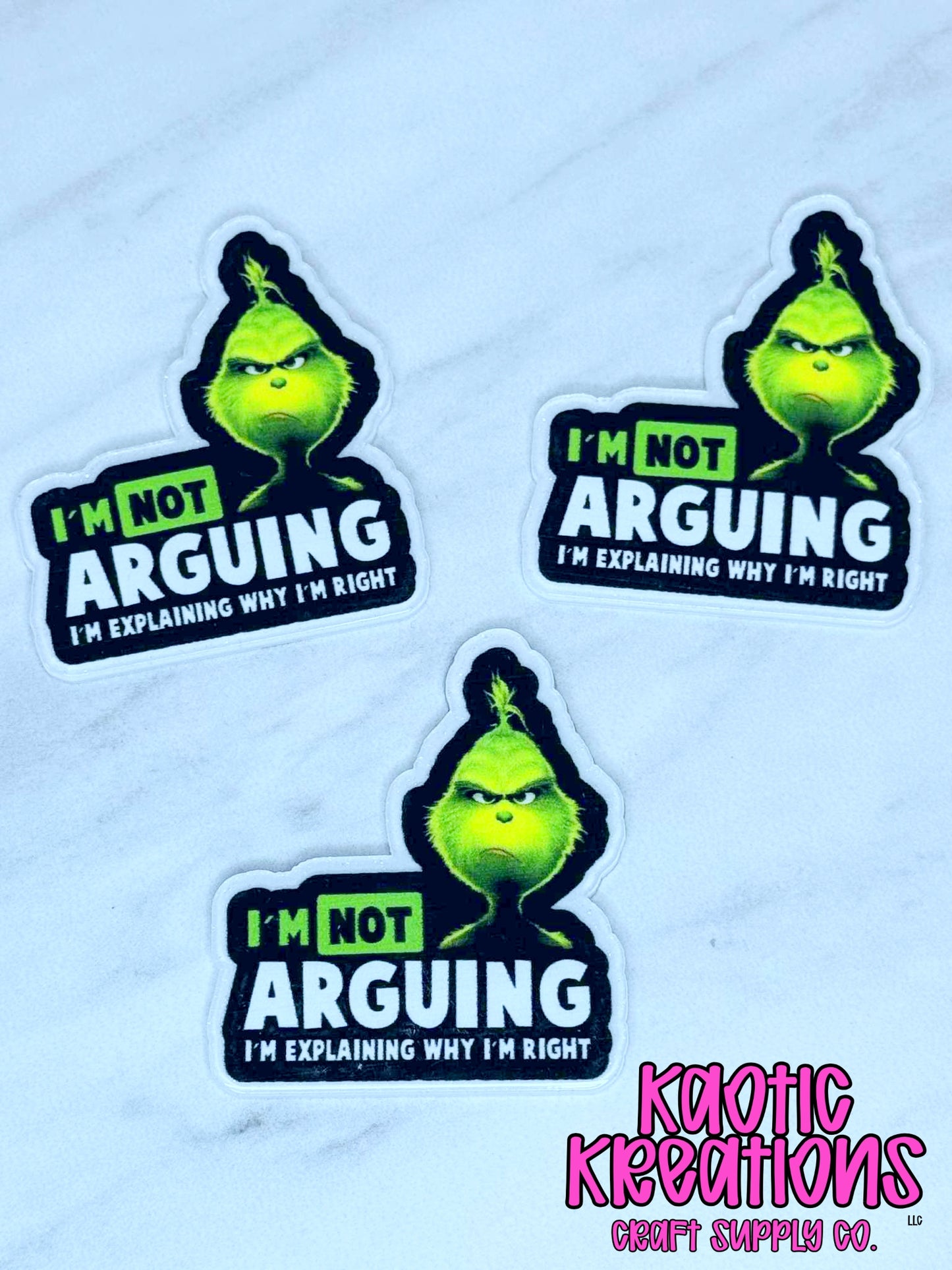 FLATBACK ACRYLIC I'M NOT ARGUING F402 (1ct)