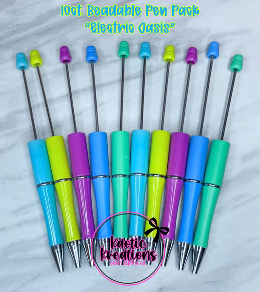 *KAELANN'S KREATION* BEADABLE PEN PACK "ELECTRIC OASIS" #18 (10ct)