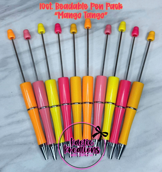 *KAELANN'S KREATION* BEADABLE PEN PACK "MANGO TANGO" #13 (10ct)
