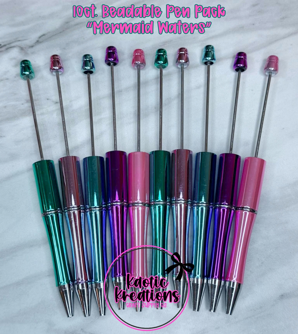 *KAELANN'S KREATION* BEADABLE PEN PACK "MERMAID WATERS" #16 (10ct)