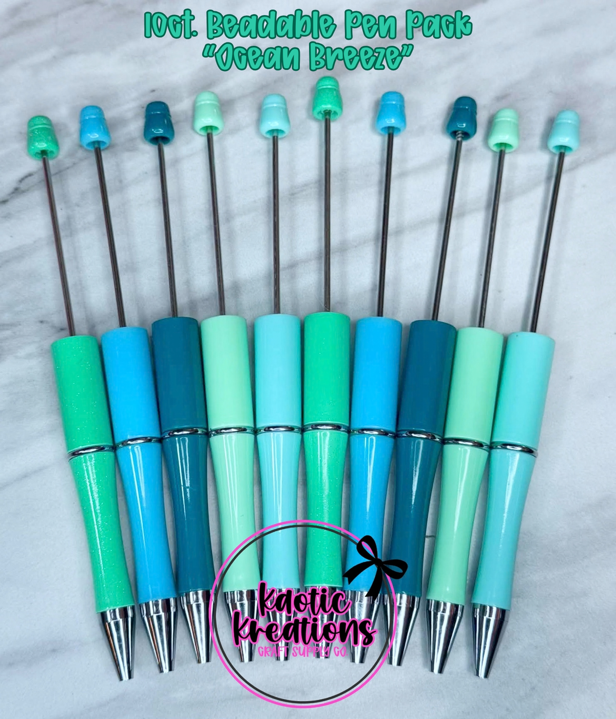 *KAELANN'S KREATION* BEADABLE PEN PACK "OCEAN BREEZE" #11 (10ct)