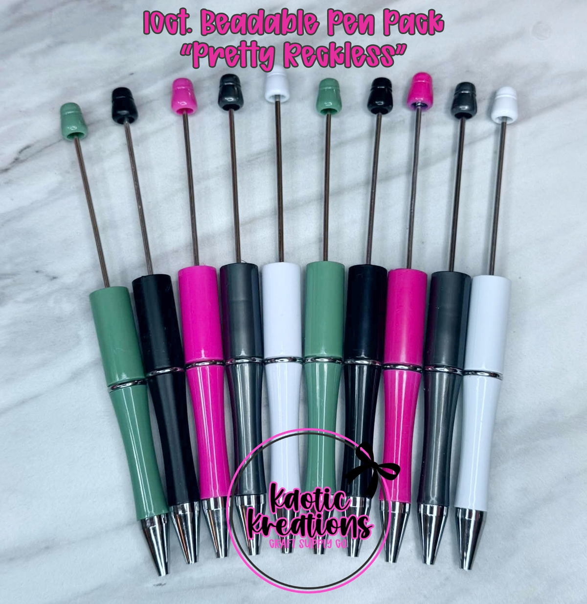 *KAELANN'S KREATION* BEADABLE PEN PACK "PRETTY WRECKLESS" #9 (10ct)