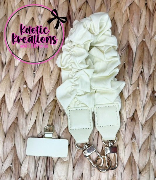 SCRUNCHIE KEYCHAIN/PHONE WRISTLET - SOFT YELLOW (1ct)