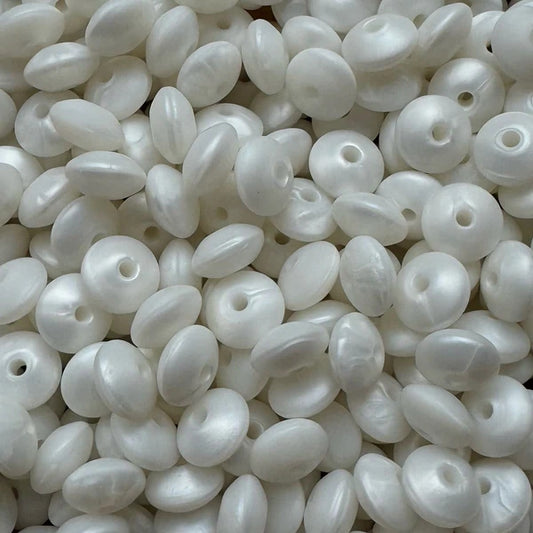 #41 12MM LENTIL PEARL WHITE MARBLE (1ct)