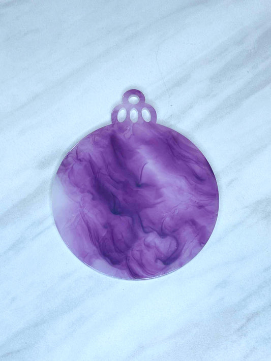 ACRYLIC ROUND ORNAMENT BLANK - PURPLE SMOKE R9 (1ct)