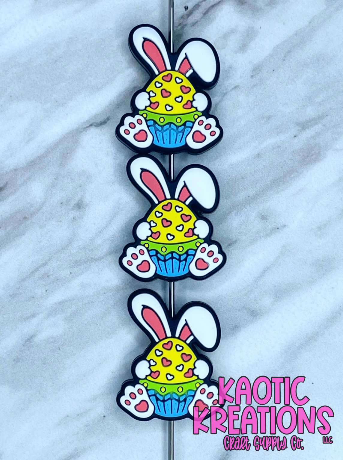 (DISCONTINUED) EASTER BUNNY EGG BASKET SILICONE FOCAL (1ct)