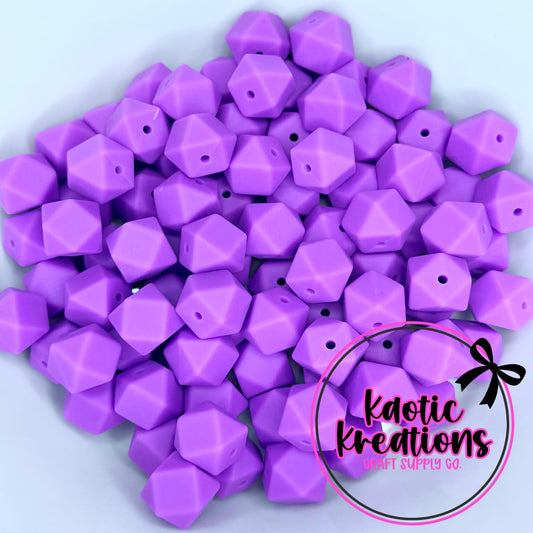 14MM HEXAGON ORCHID #4 (1ct)