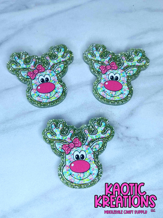 FLATBACK ACRYLIC REINDEER F423 (1ct)