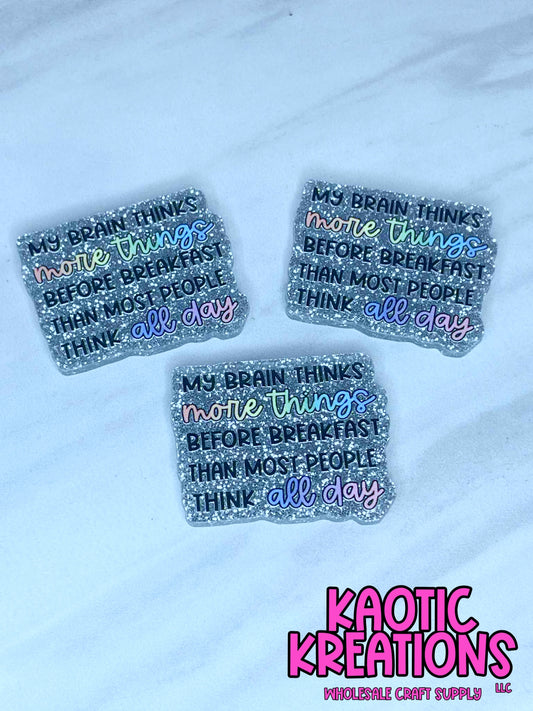 FLATBACK ACRYLIC MY BRAIN F347 (1ct)