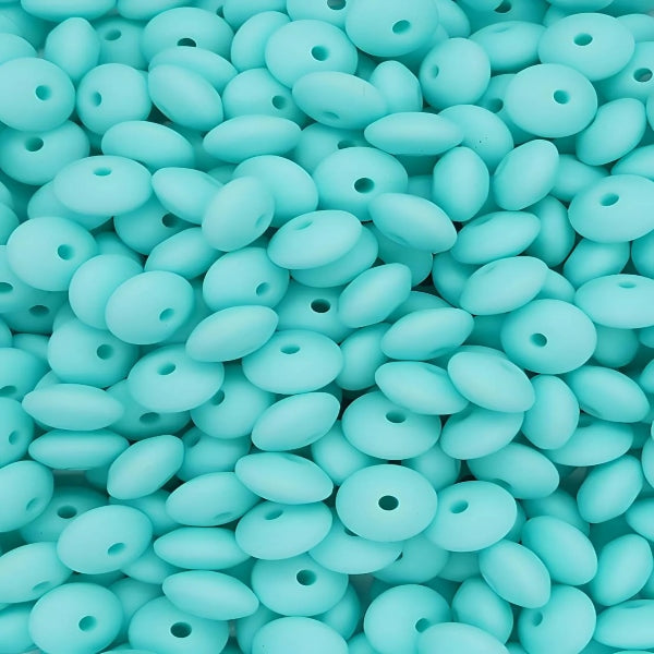 WHOLESALE PACK - 12MM LENTIL #82 SOFT CYAN (25ct)