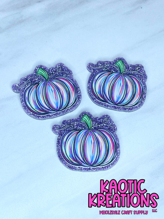 FLATBACK ACRYLIC PUMPKIN F348 (1ct)