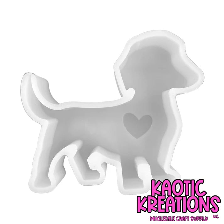 DACHSHUND SILICONE FRESHIE MOLD 3.75" W x 3.5" H x 1" D M22 (1ct)