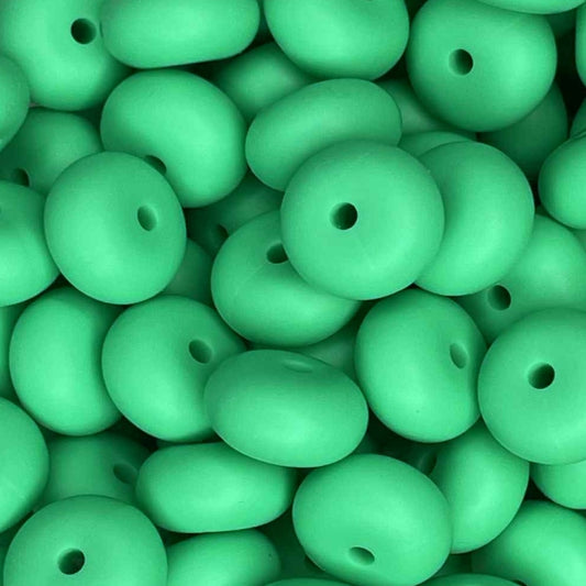 14MM ABACUS BEAD JUNGLE GREEN #30