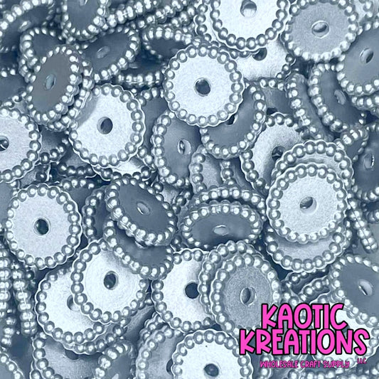 12MM THIN SILICONE SPACER - METALLIC SILVER (1ct)
