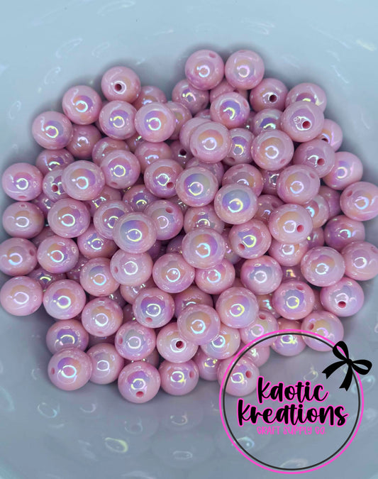 16MM OPAL ACRYLIC BEAD BABY PINK OP10 (1ct)