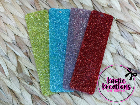 ACRYLIC BOOKMARK BLANK - SQUARE GLITTER BACKGROUND (1ct)