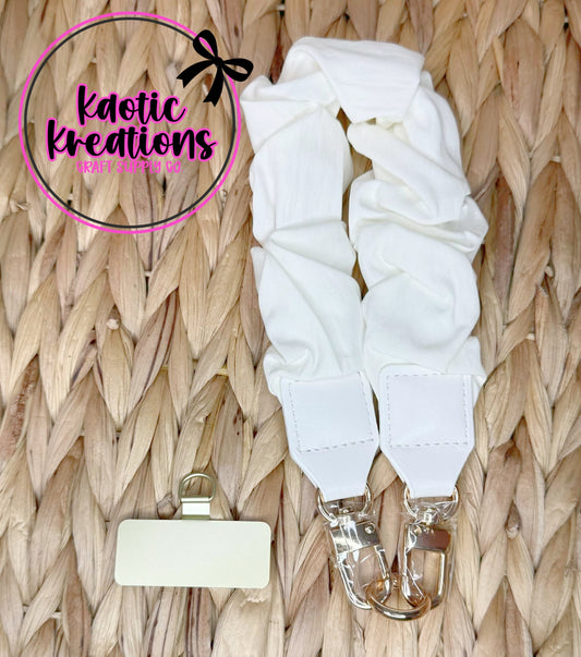 SCRUNCHIE KEYCHAIN/PHONE WRISTLET - CREAM (1ct)