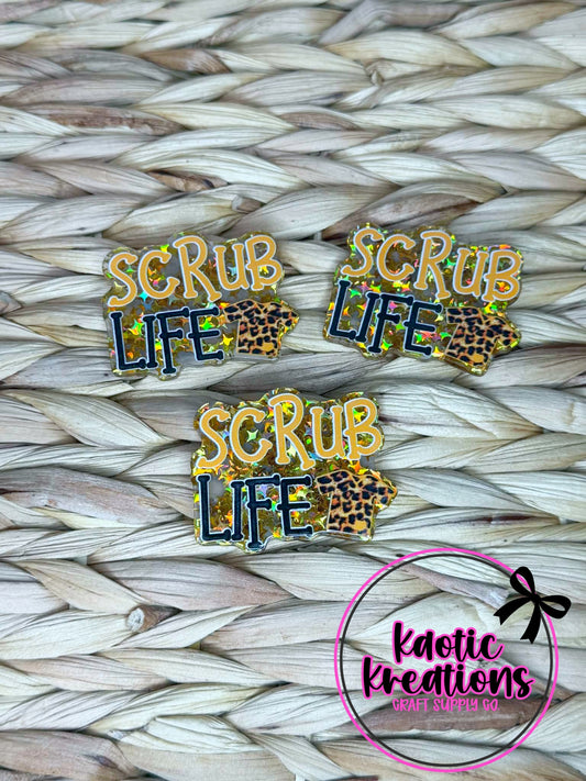 FLATBACK ACRYLIC SCRUB LIFE GOLD F24