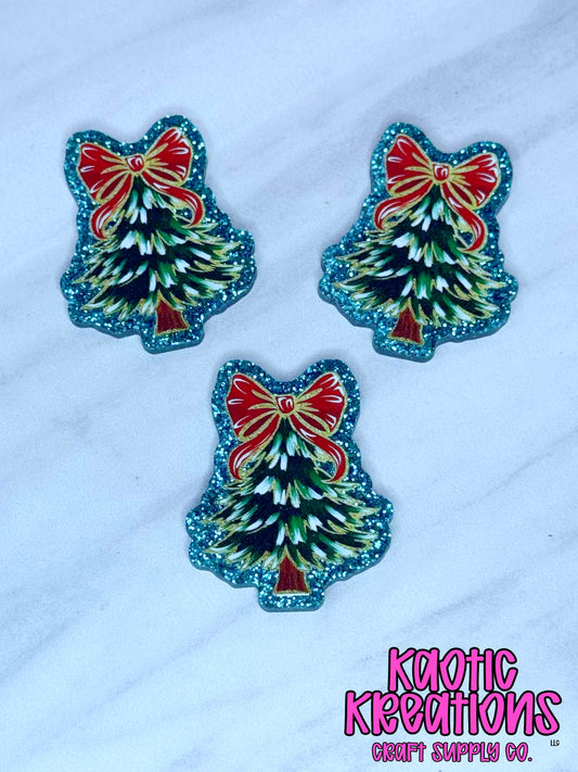 FLATBACK ACRYLIC CHRISTMAS TREE F490 (1ct)