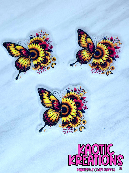 FLATBACK ACRYLIC BUTTERFLY F599 (1ct)