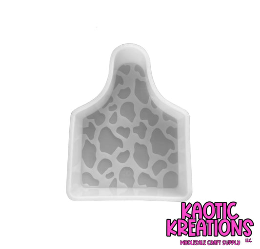 LEOPARD COW TAG SILICONE FRESHIE MOLD 3.5" W x 4.5" H x 1" D M17 (1ct)