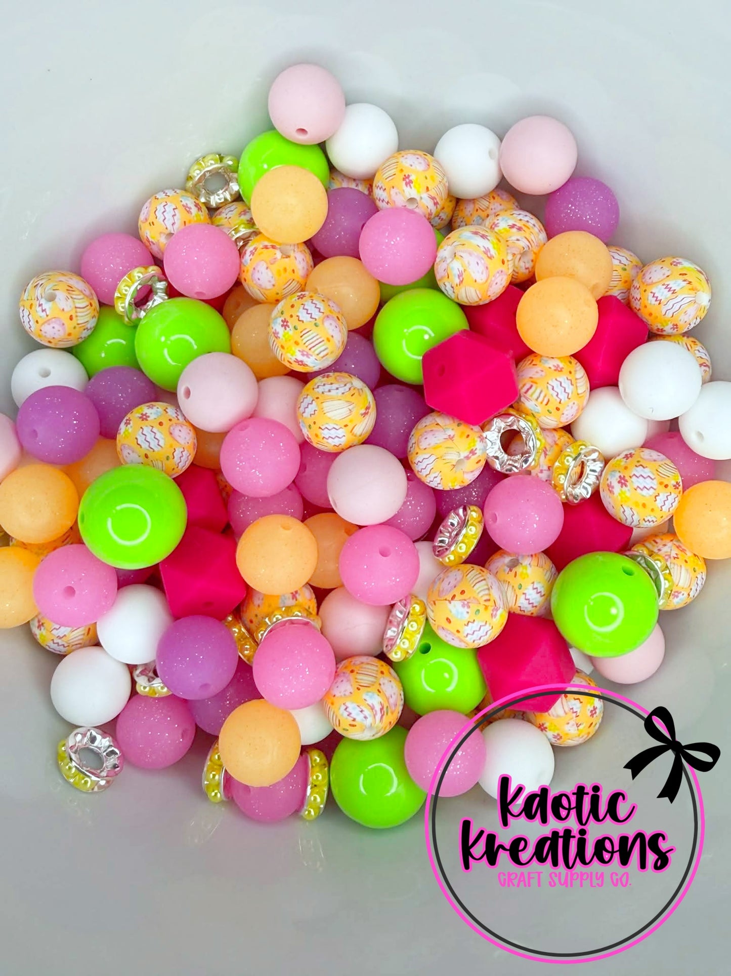 ACRYLIC SILICONE BEAD MIX #114 (28ct)