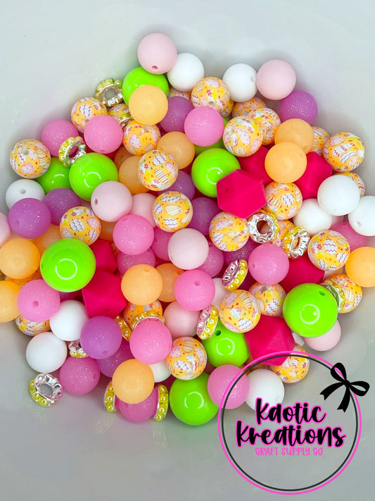 ACRYLIC SILICONE BEAD MIX #114 (28ct)