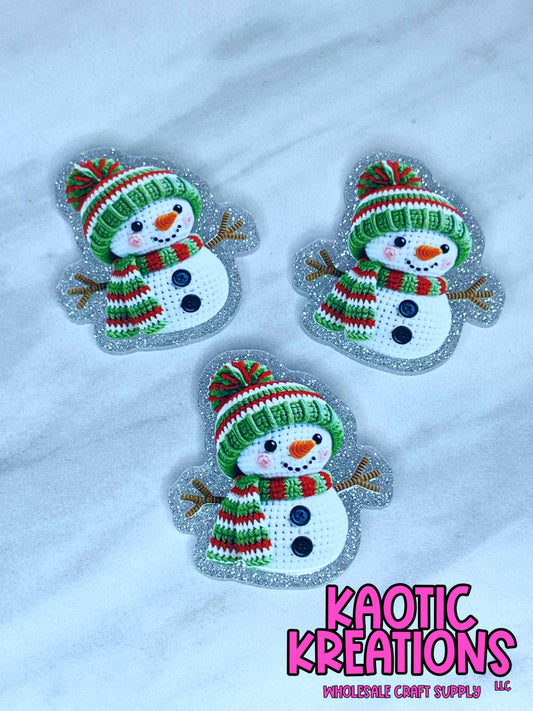 FLATBACK ACRYYLIC SNOWMAN F634 (1ct)