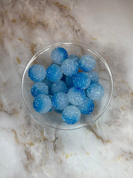 #12 Blue Lagoon 20mm "Sugar" Acrylic Bead