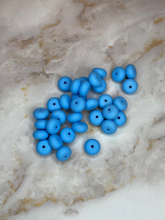 14MM ABACUS BEAD CURIOUS BLUE #14