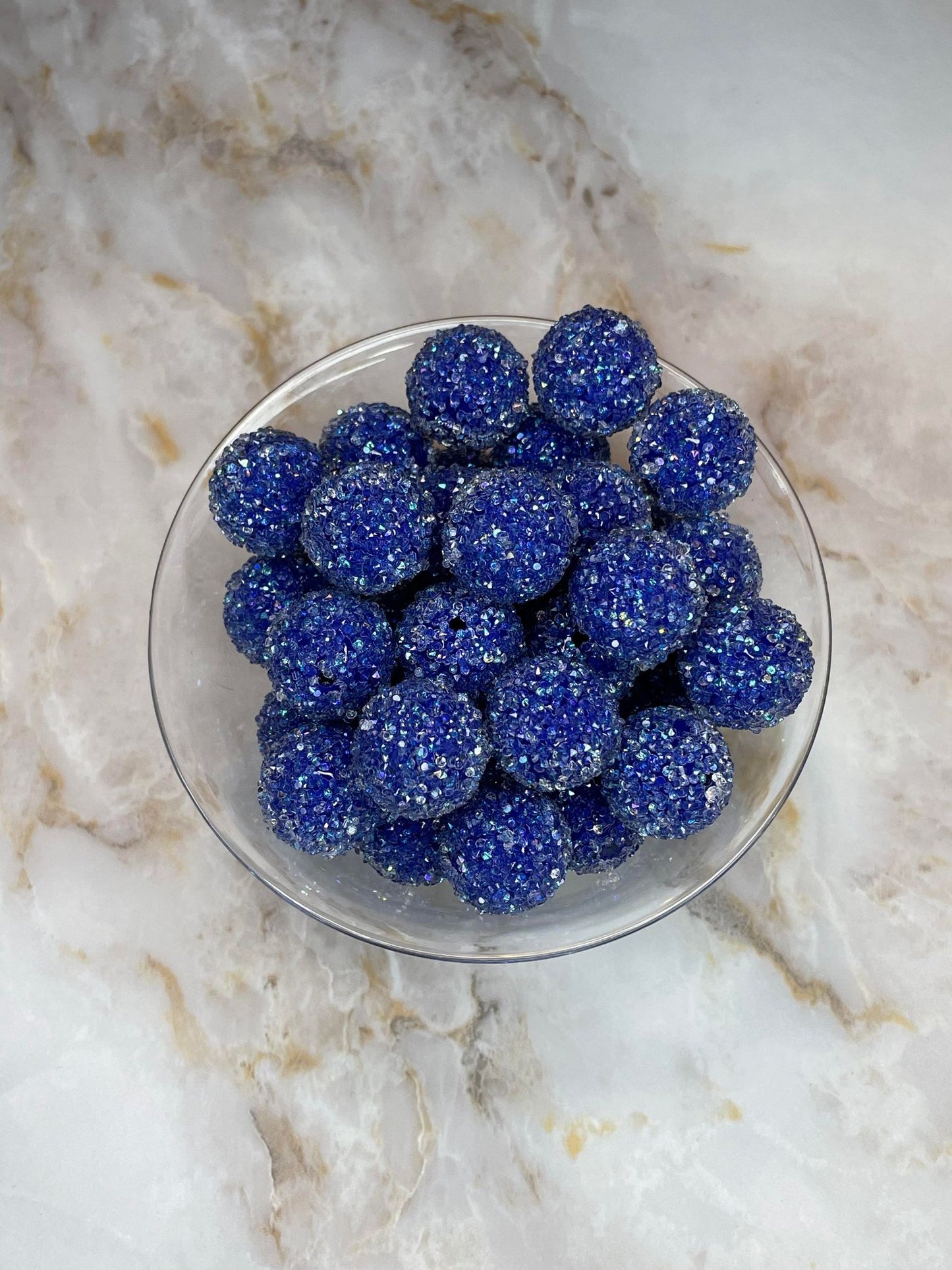 #23 20MM SUGAR ACRYLIC BEAD BERRY BLUE