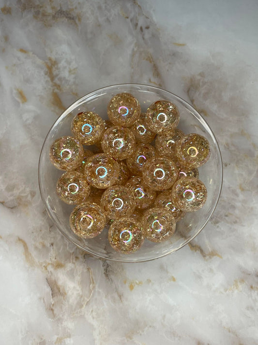 CLEARANCE Chunky Cracked Beads, Iridescent Crackle Beads, 10mm Acryl, MiniatureSweet, Kawaii Resin Crafts, Decoden Cabochons Supplies