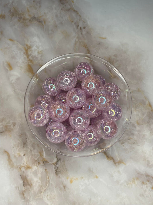 #8 Lilac 20mm Crackle Acrylic Bead