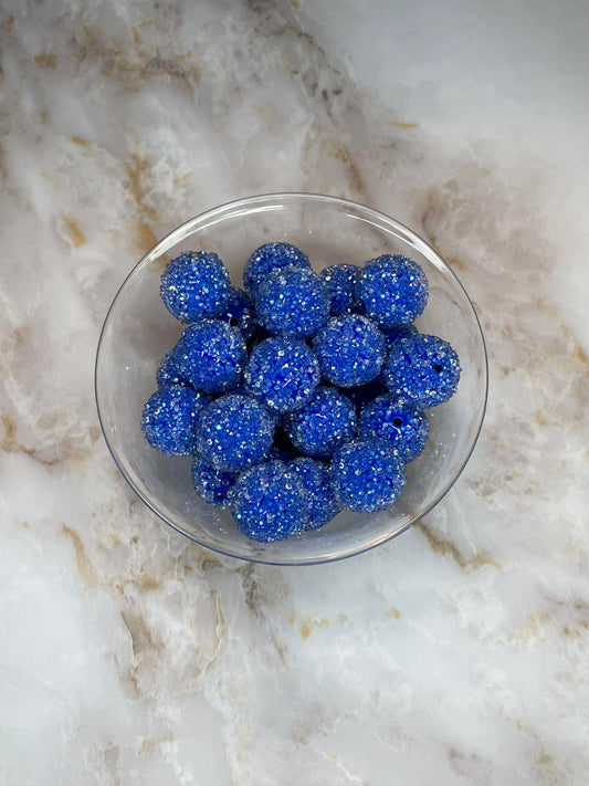 #25 Egyptian Blue 20mm "Sugar" Acrylic Bead