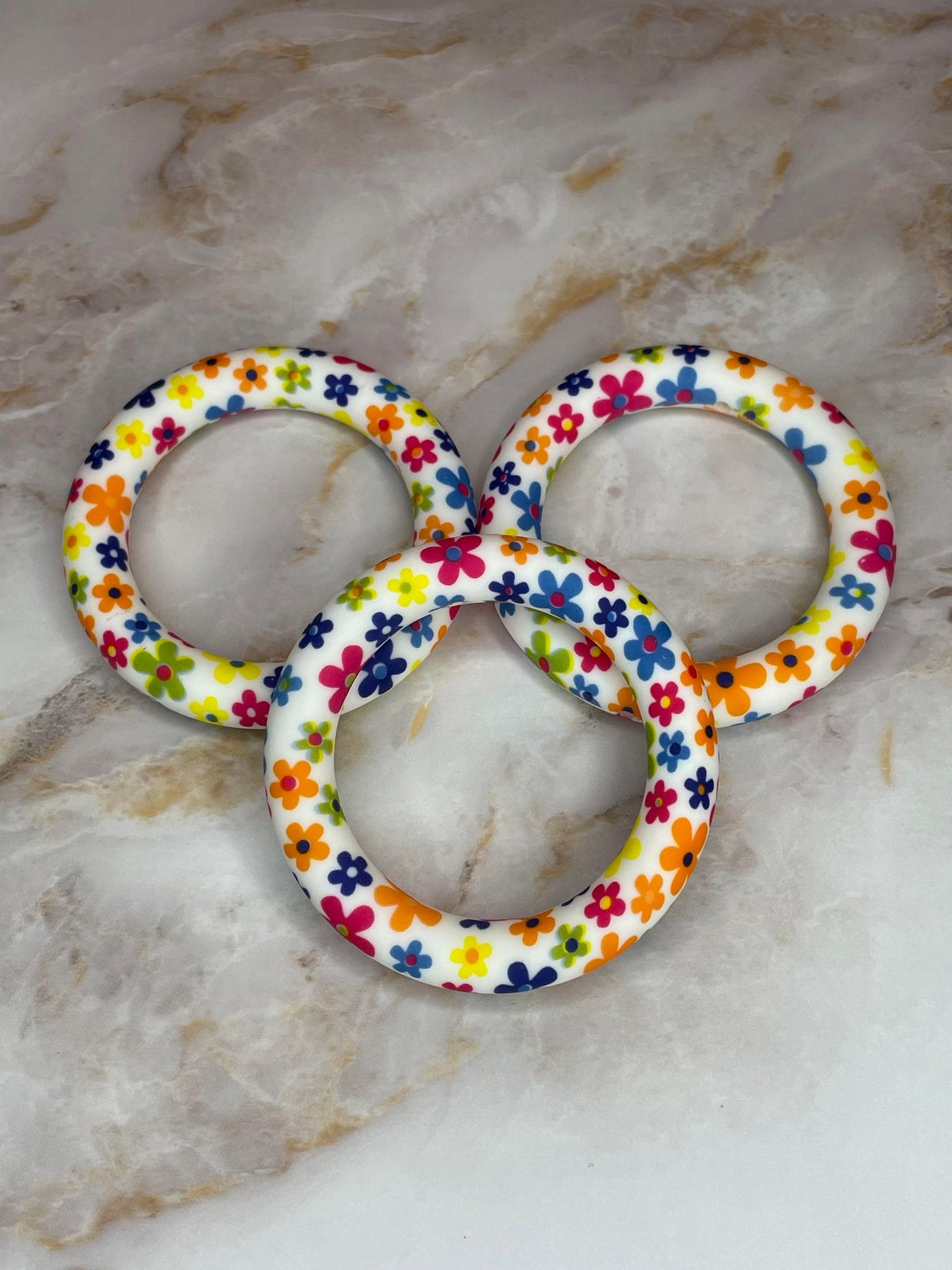 SUMMER FLORAL 65MM SILICONE RING