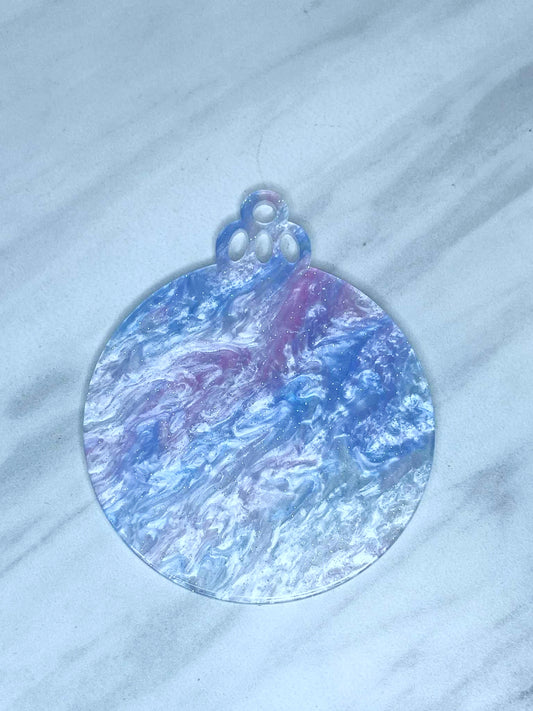 ACRYLIC ROUND ORNAMENT BLANK - COTTON CANDY R10 (1ct)