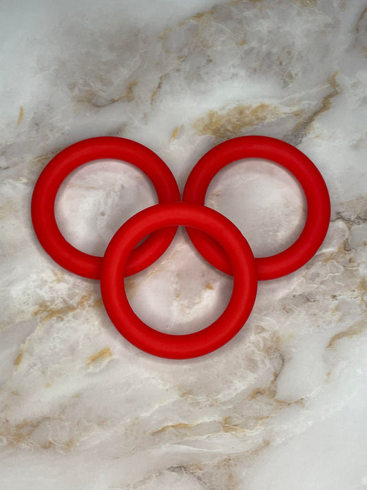 65mm Silicone Ring - Cherry Red