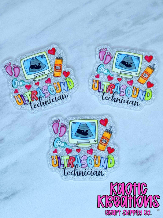 FLATBACK ACRYLIC ULTRASOUND TECHNICIAN F435 (1ct)