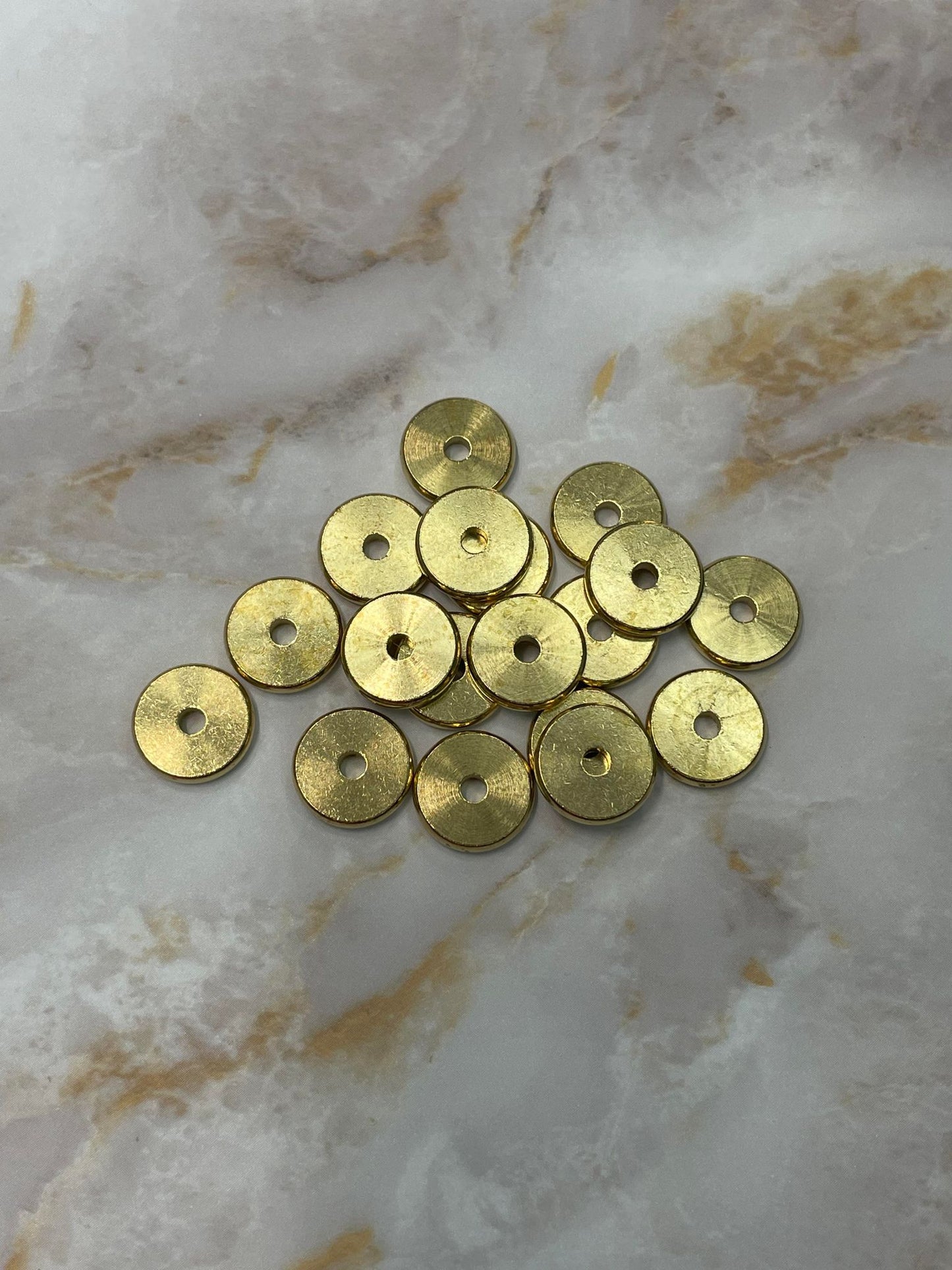 GOLD FLAT METAL SPACERS - PACK OF 5
