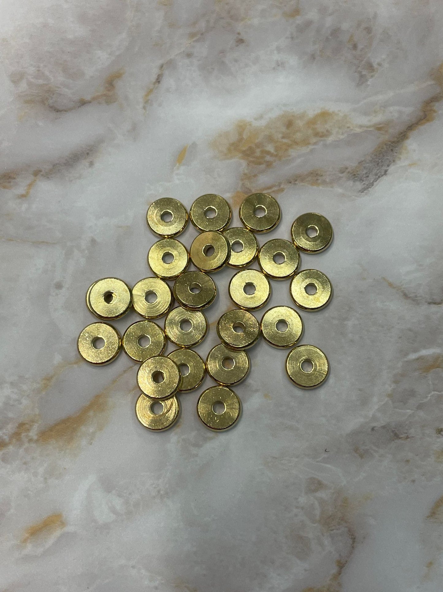 GOLD FLAT METAL SPACERS - PACK OF 5