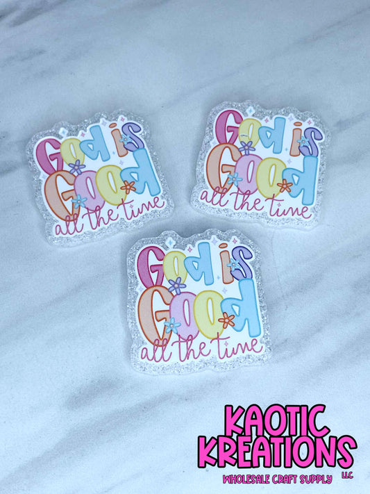 FLATBACK ACRYLIC GOD IS GOOD F553 (1ct)