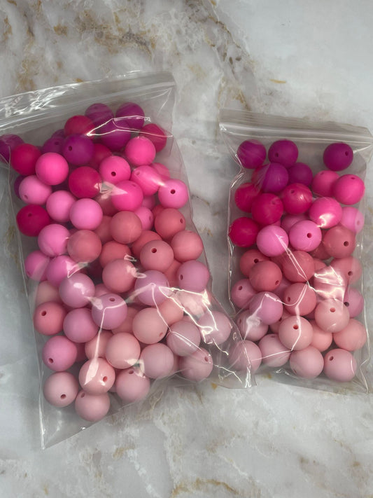 15MM SOLID MIX - SHADES OF PINK