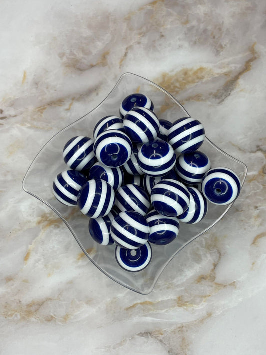 **DISCONTINUED** 20MM ACRYLIC NAVY STRIPES