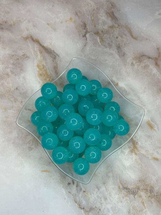 GLITTER JELLY 15MM TURQUOISE