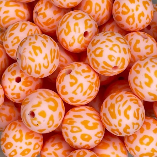 (DISCONTINUED) P502 PEACH ORANGE LEOPARD 15MM PRINT (1ct)