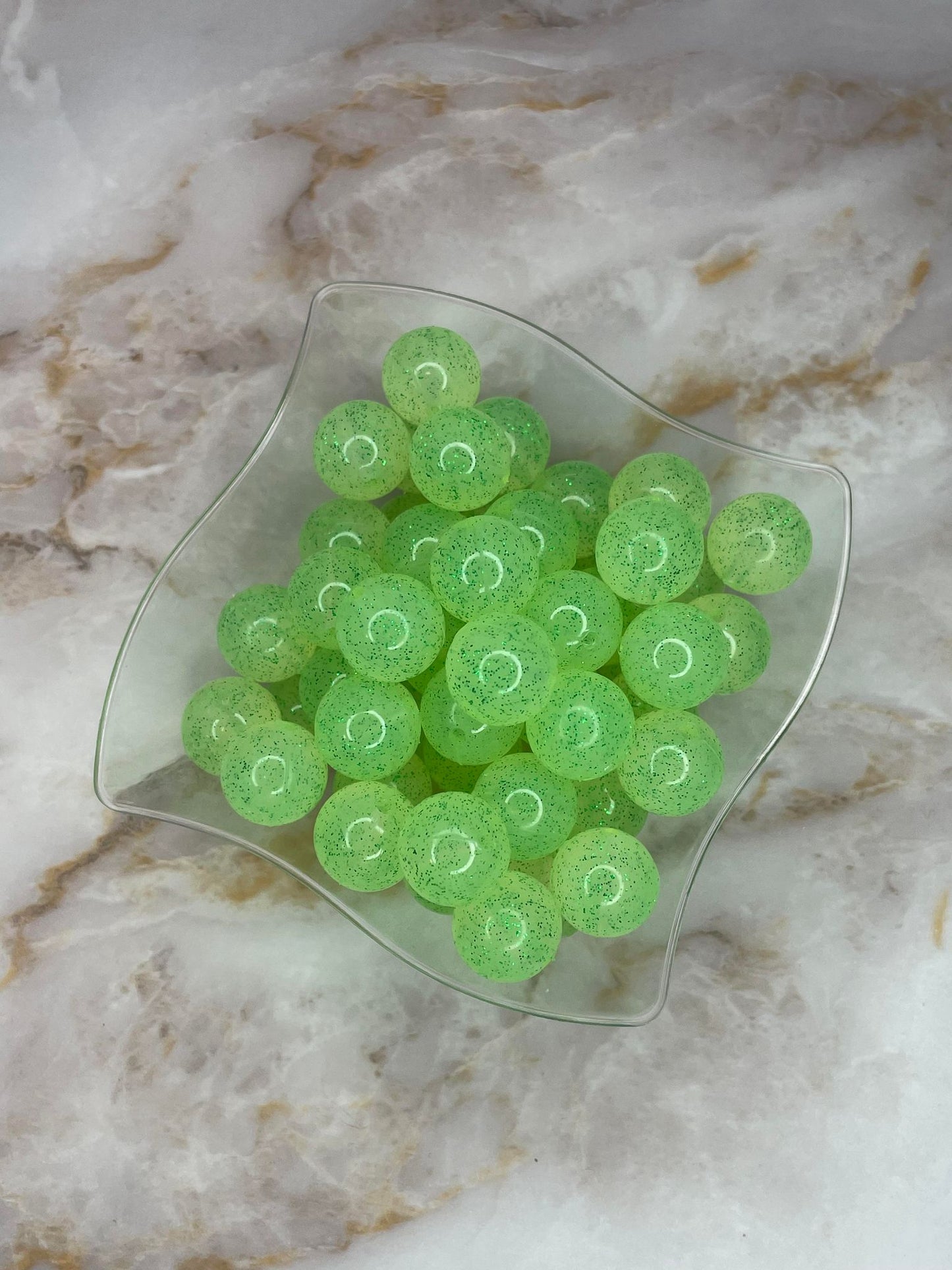 GLITTER JELLY 15MM LIME GREEN