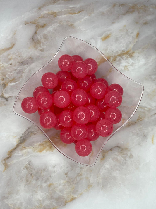 GLITTER JELLY 15MM WATERMELON RED