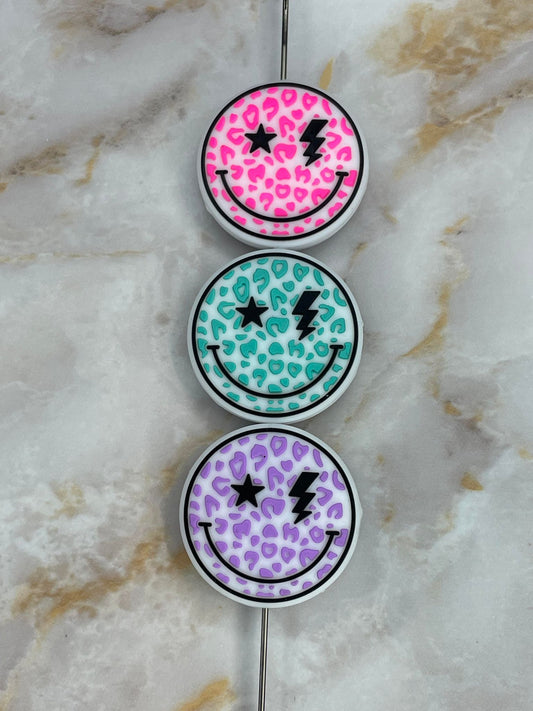 LEOPARD SMILE FACE SILICONE FOCAL (1ct)